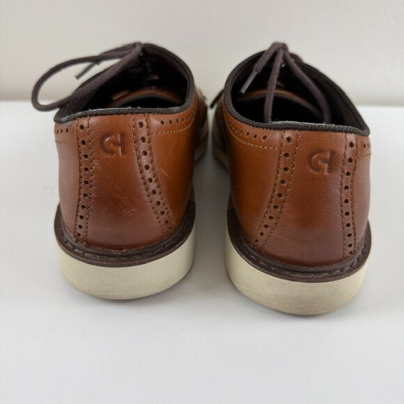 Cole Haan Men\'s Go-To Wing Tip Oxford Shoes in British Tan Size 9.5 main image 5